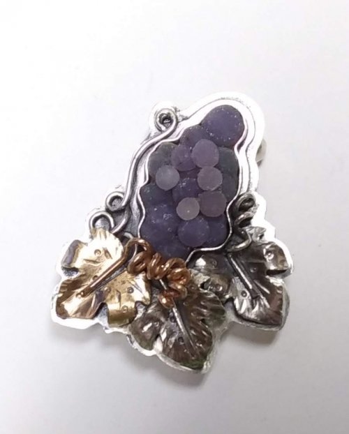 Judy Larson's Sugared Grapes Pendant - , Metalwork, Butane Torch, Soldering, Solder, pendant